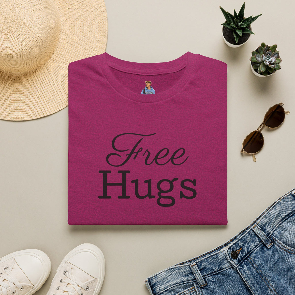 Emotional Support Human Free Hugs Unisex Softstyle T-Shirt