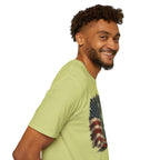 Statue of Liberty Stepping on MAGA American Flag T-Shirt — Patriotic USA Independence Day Tee