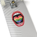 Colorful Rainbow Heart Tongue-Cut Stickers - Fun and Vibrant LGBTQ+ Pride Decals
