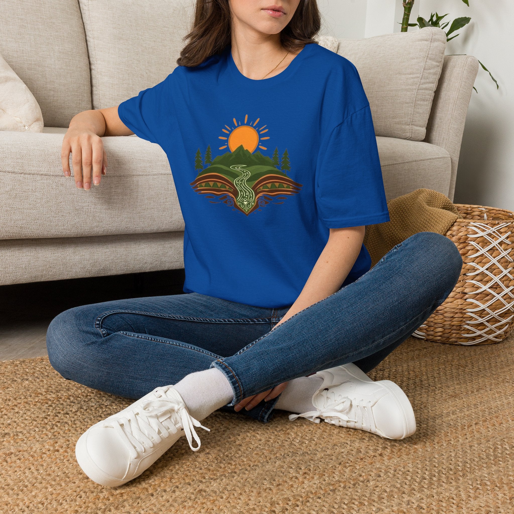 Mountain Scene Unisex Softstyle T-shirt