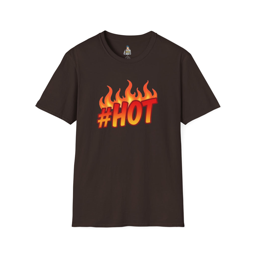 #HOT T-Shirt – Trendy Hashtag Fire Design