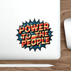 Die-Cut Stickers -  Power to the People Comic Splash Protest Sticker