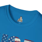 Patriotic Unisex Softstyle T-Shirt - "USA" & History Quote Design