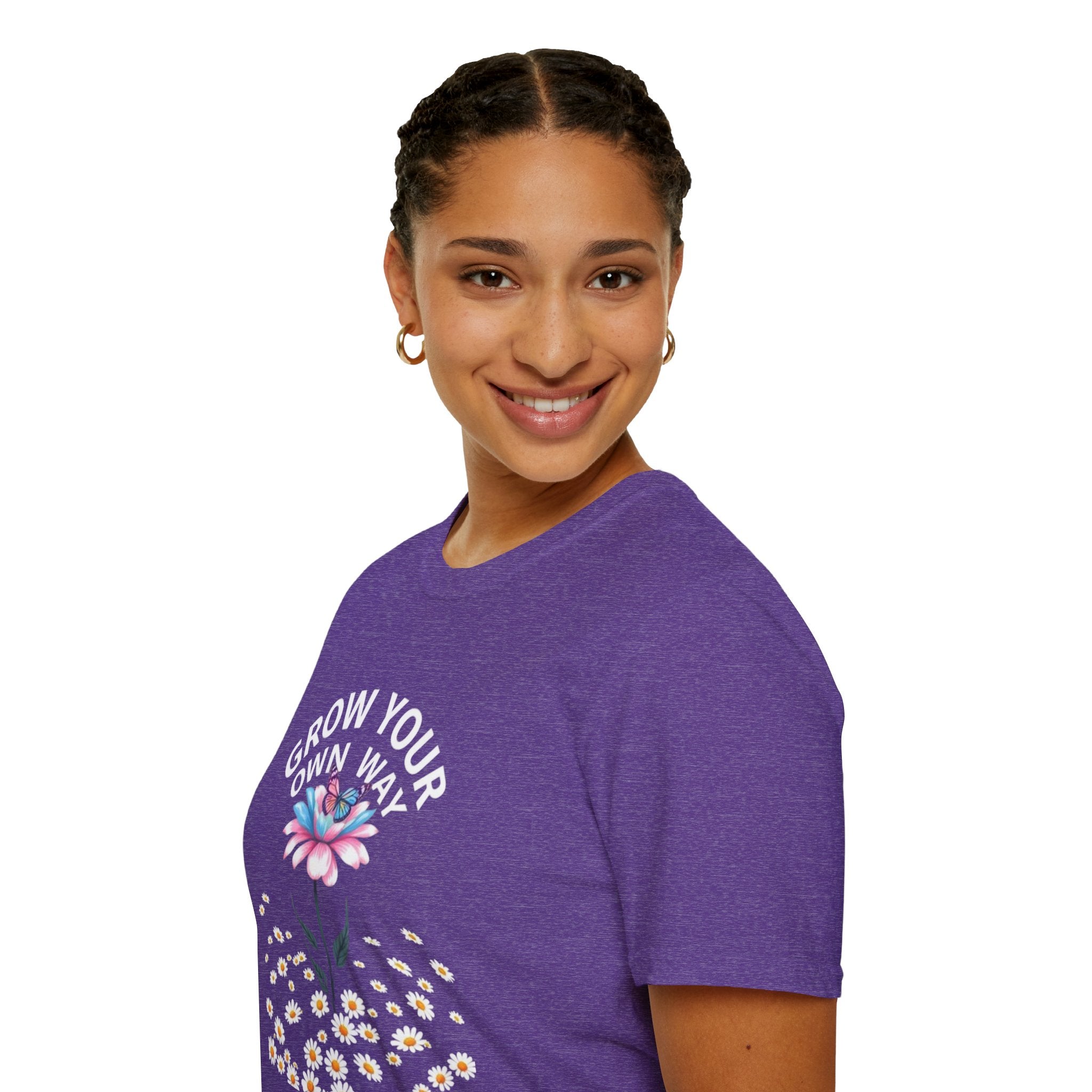 Grow Your Own Way Trans Pride Unisex T-Shirt - Floral Design for Garden Lovers