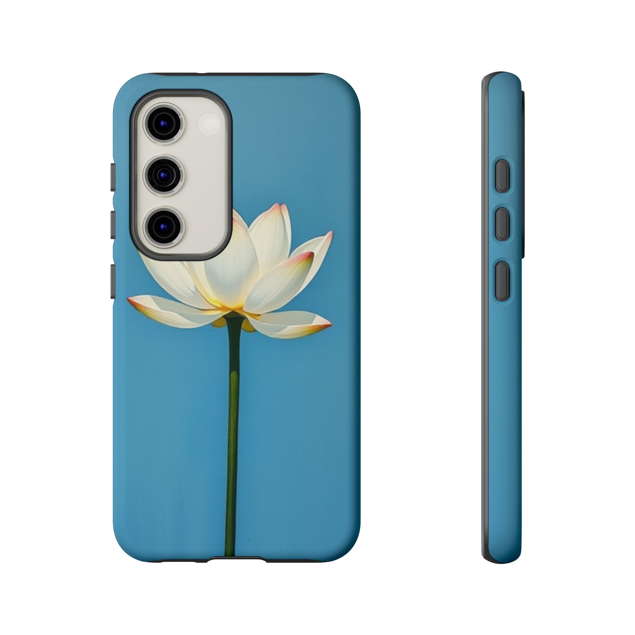 Open White Peace Lily Design Tough Case For Android & iPhone