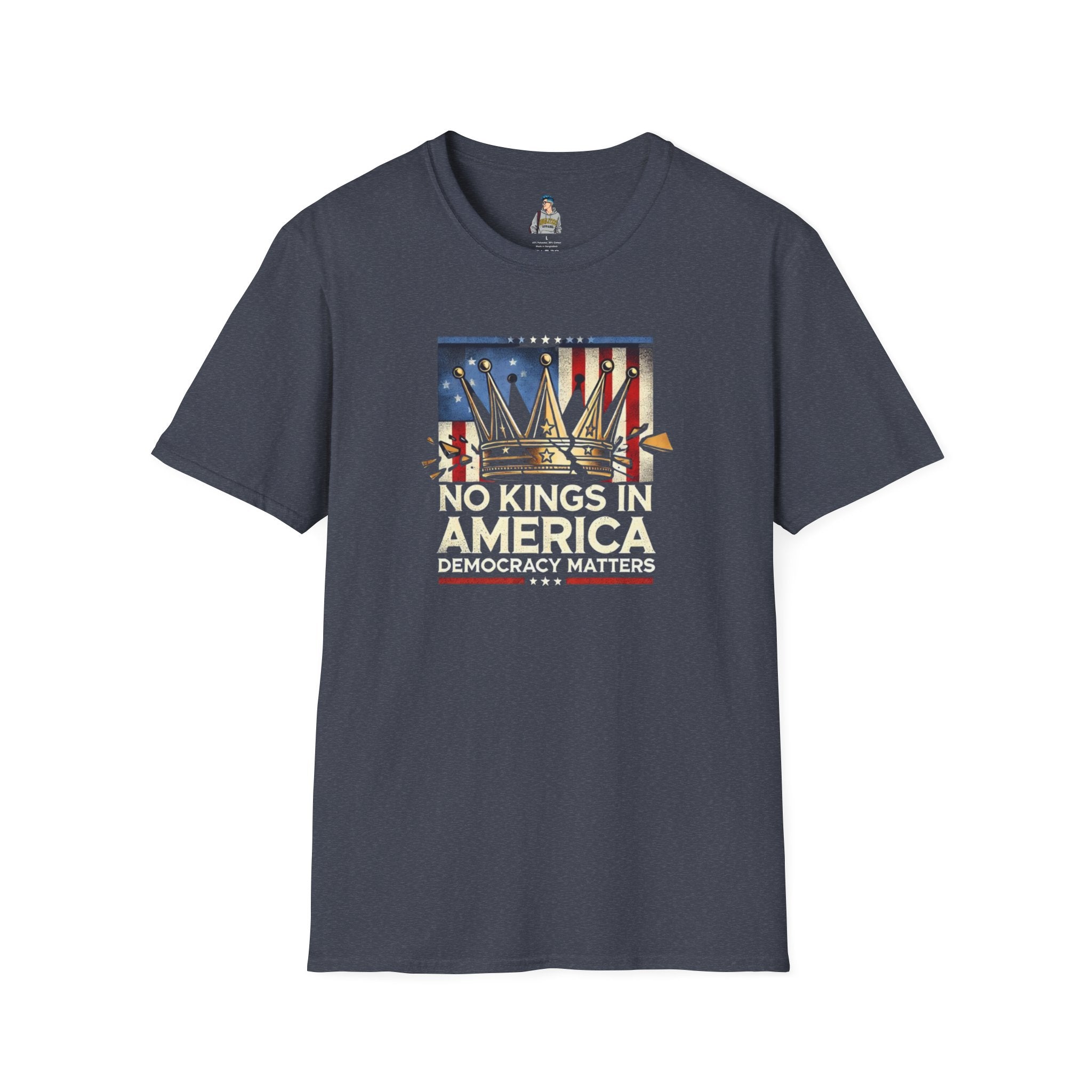 No Kings in America-Democracy Matters  Unisex Softstyle T-Shirt