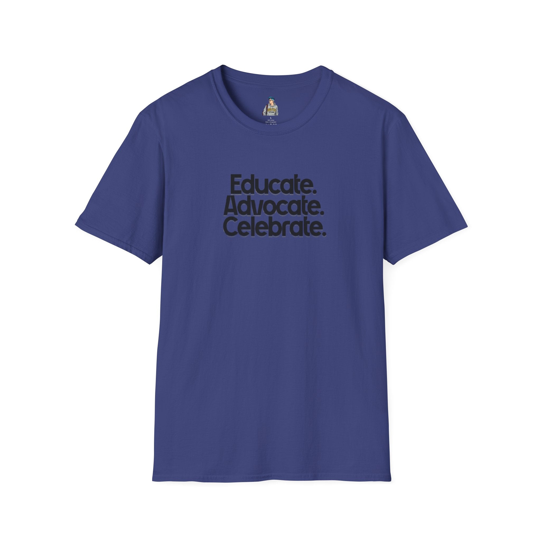 Teacher Advocate T-Shirt - Subtle Pride Educate Advocate Celebrate Design - EqualiTees.Me