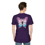 Trans Caterpillar to Butterfly Transformation T-Shirt, Unisex Graphic T-Shirt