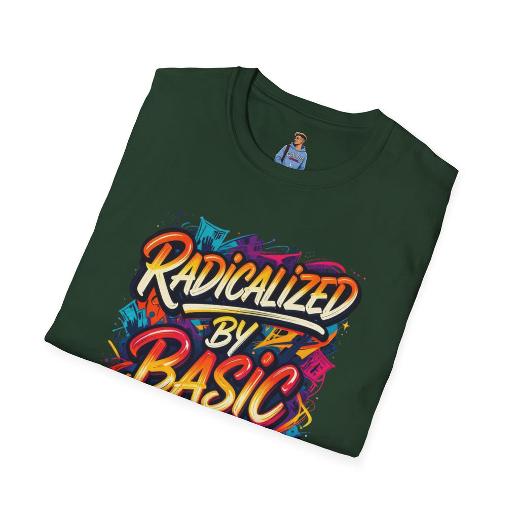 Radicalized by Basic Decency T-Shirt Colorful Graffiti Typography