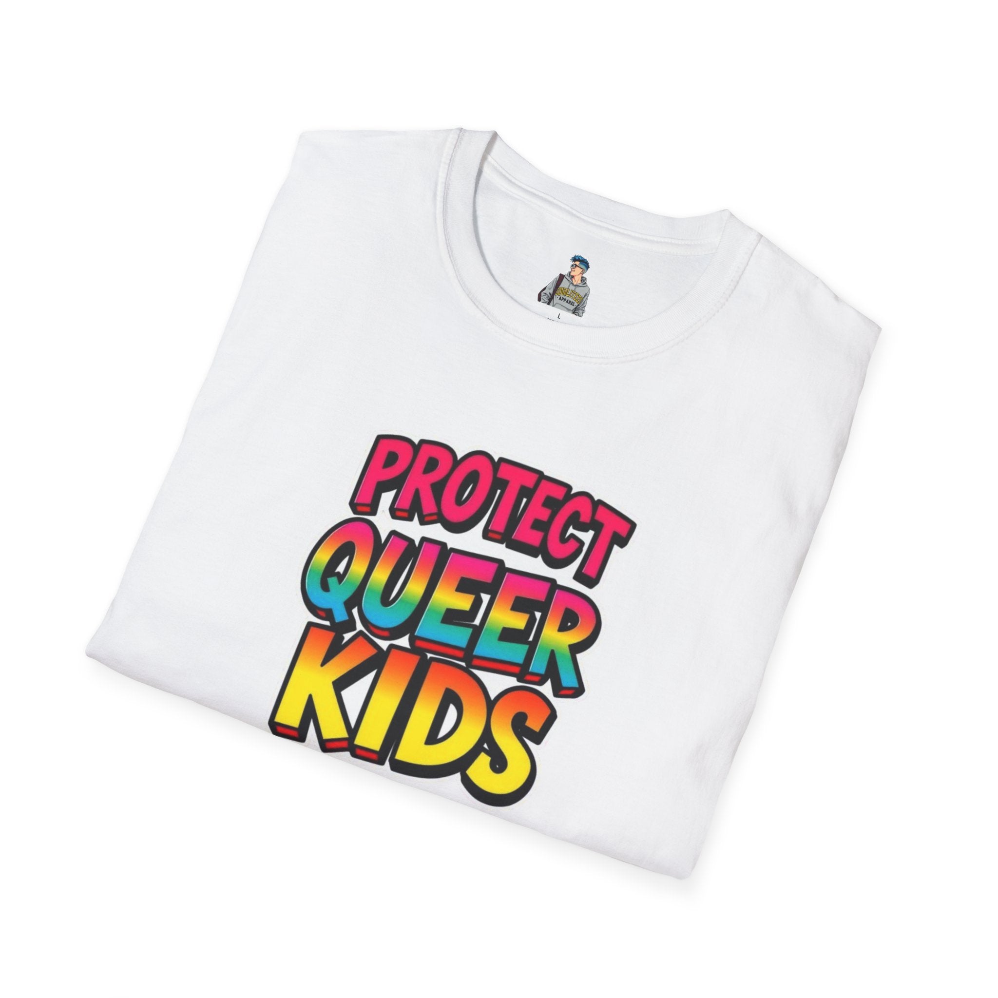 Protect Queer Kids Unisex Softstyle T-Shirt | Inclusive & Comfortable Tee