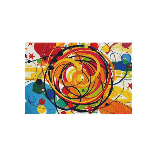 Abstract Swirls Outdoor Rug