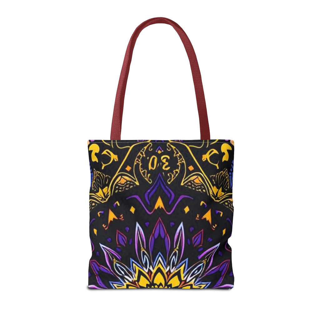 Purple & Yellow Design Tote Bag