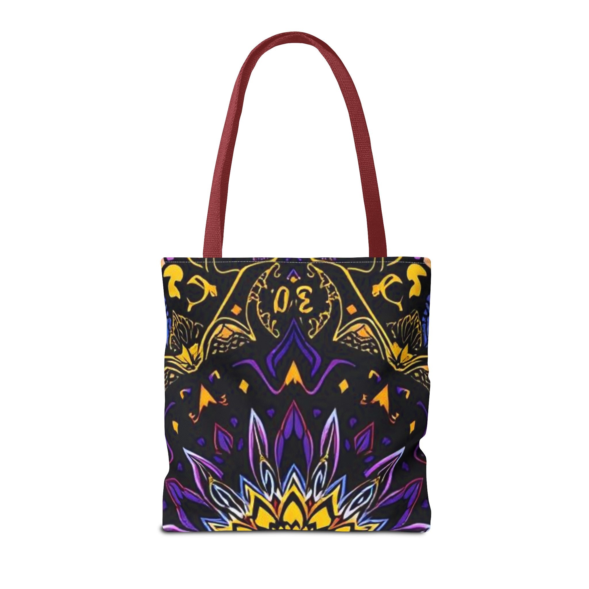 Purple & Yellow Design Tote Bag