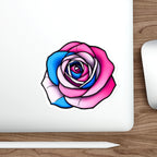 Die-Cut Stickers - Rose - Trans Colors Outlined