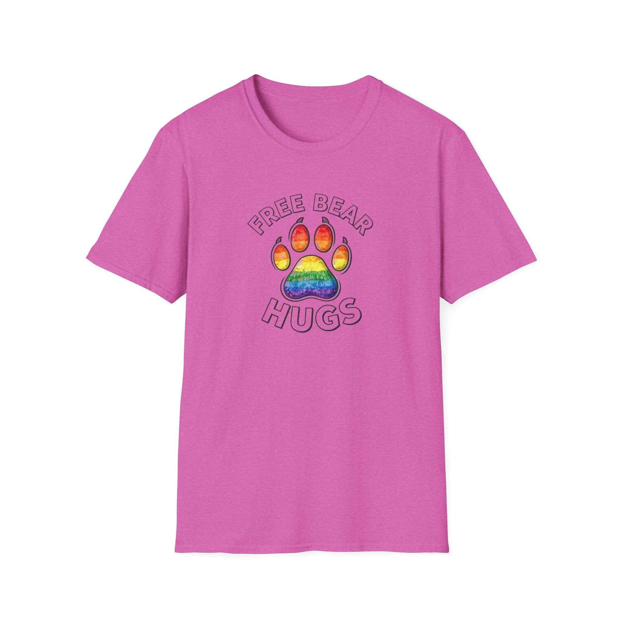 Free Bear Hugs Rainbow Paw T-Shirt