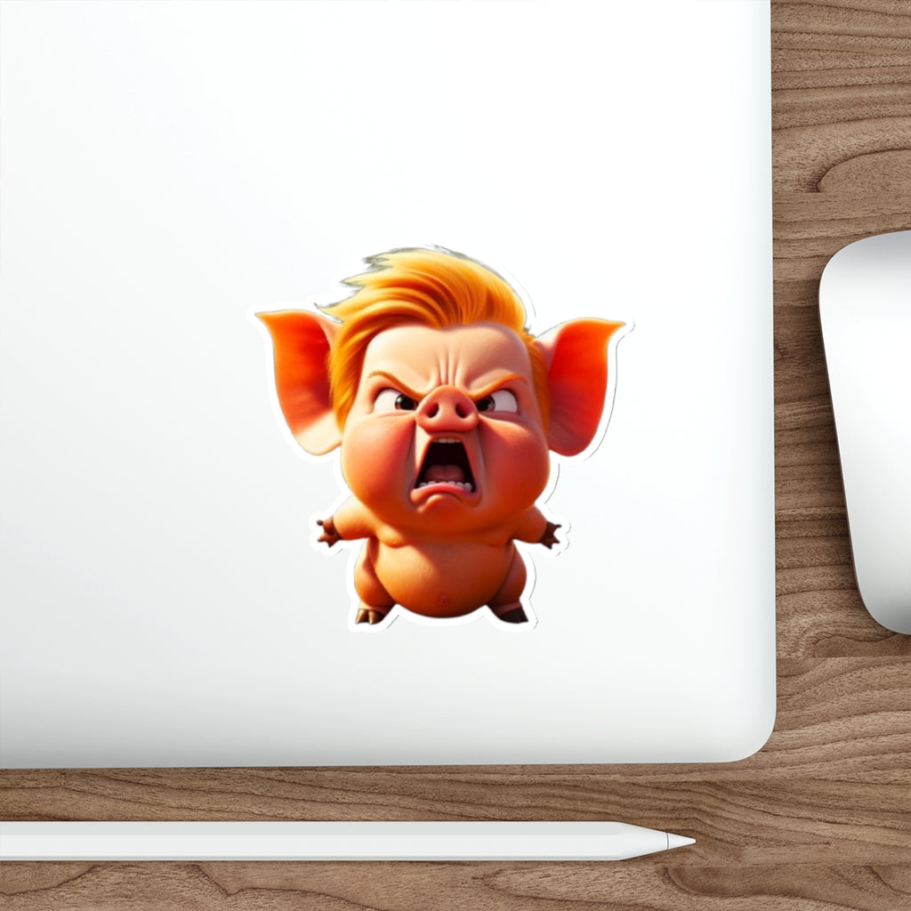 Die-Cut Stickers - Angry Little Orange Pig