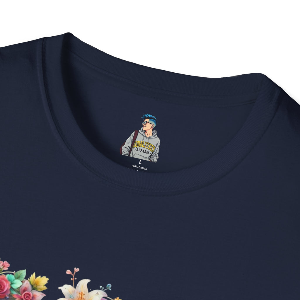 FDT Floral Letter Tee — Bold Floral Typography T-Shirt