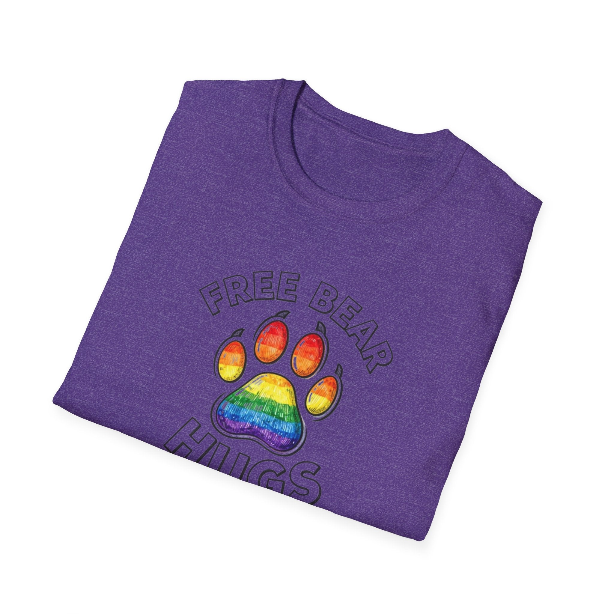 Free Bear Hugs Rainbow Paw T-Shirt