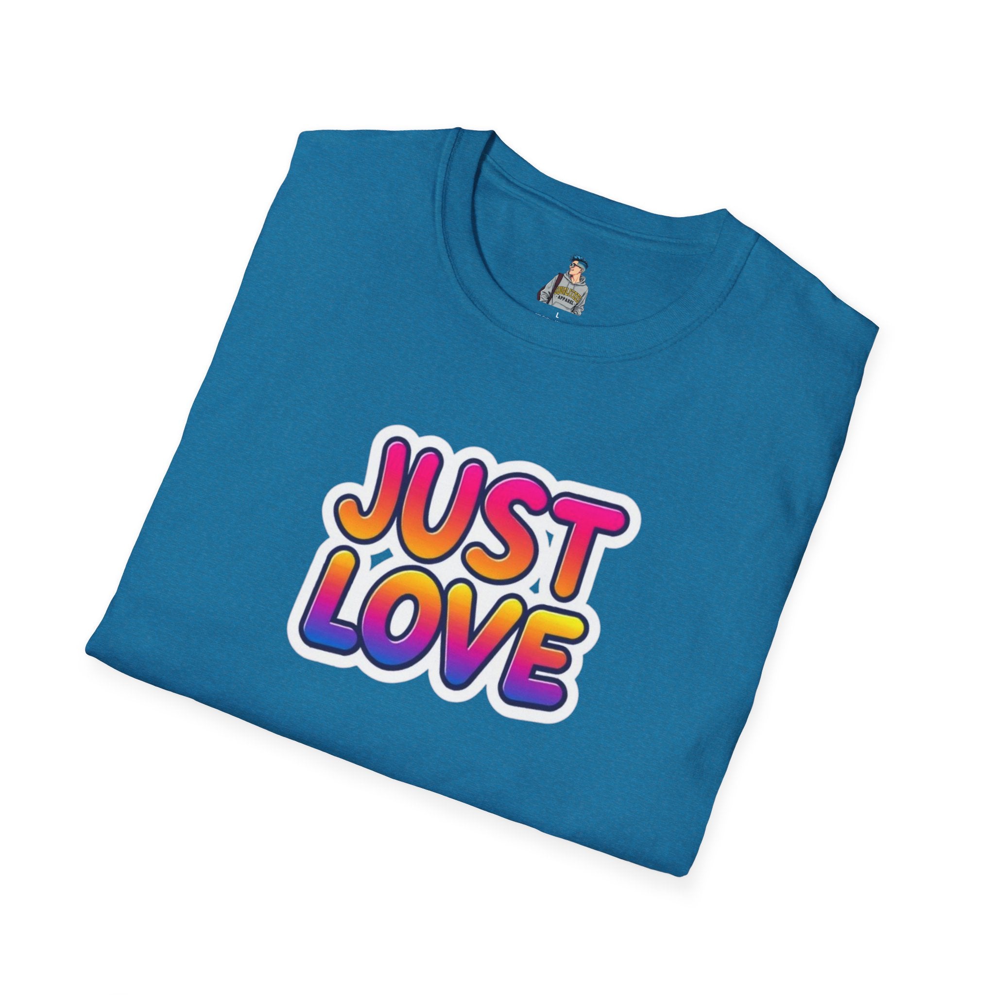 Just Love Unisex Softstyle T-Shirt | Perfect for Pride, Anniversaries, and Everyday Wear