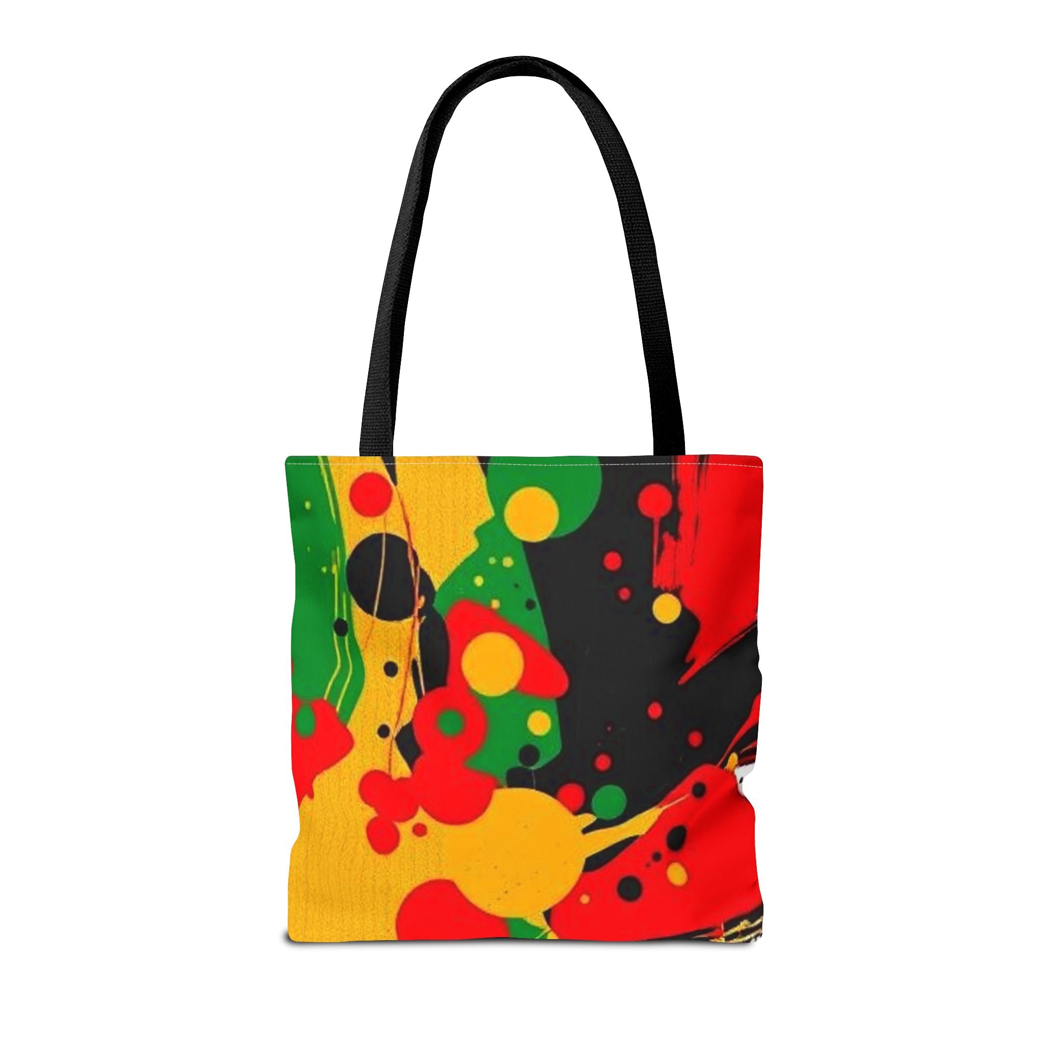 Green, Red Yellow Paint Splatter Tote Bag
