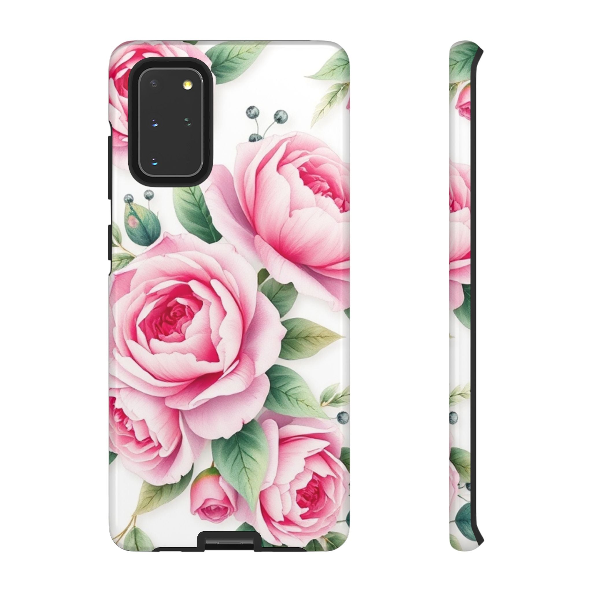 Android OR iPhone Compatible Cases - Pink Flower Design - Unique Tough Cases
