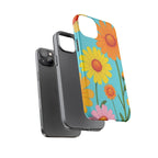 Floral Tough Phone Case for iPhone — Bright Daisy Garden Protective Cover