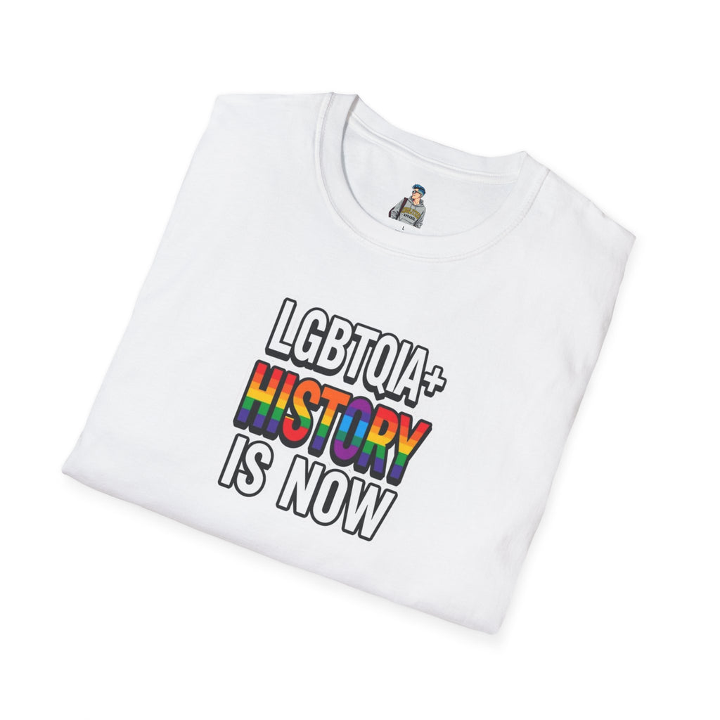 LGBTQIA+ History Is Now Unisex Softstyle T-Shirt