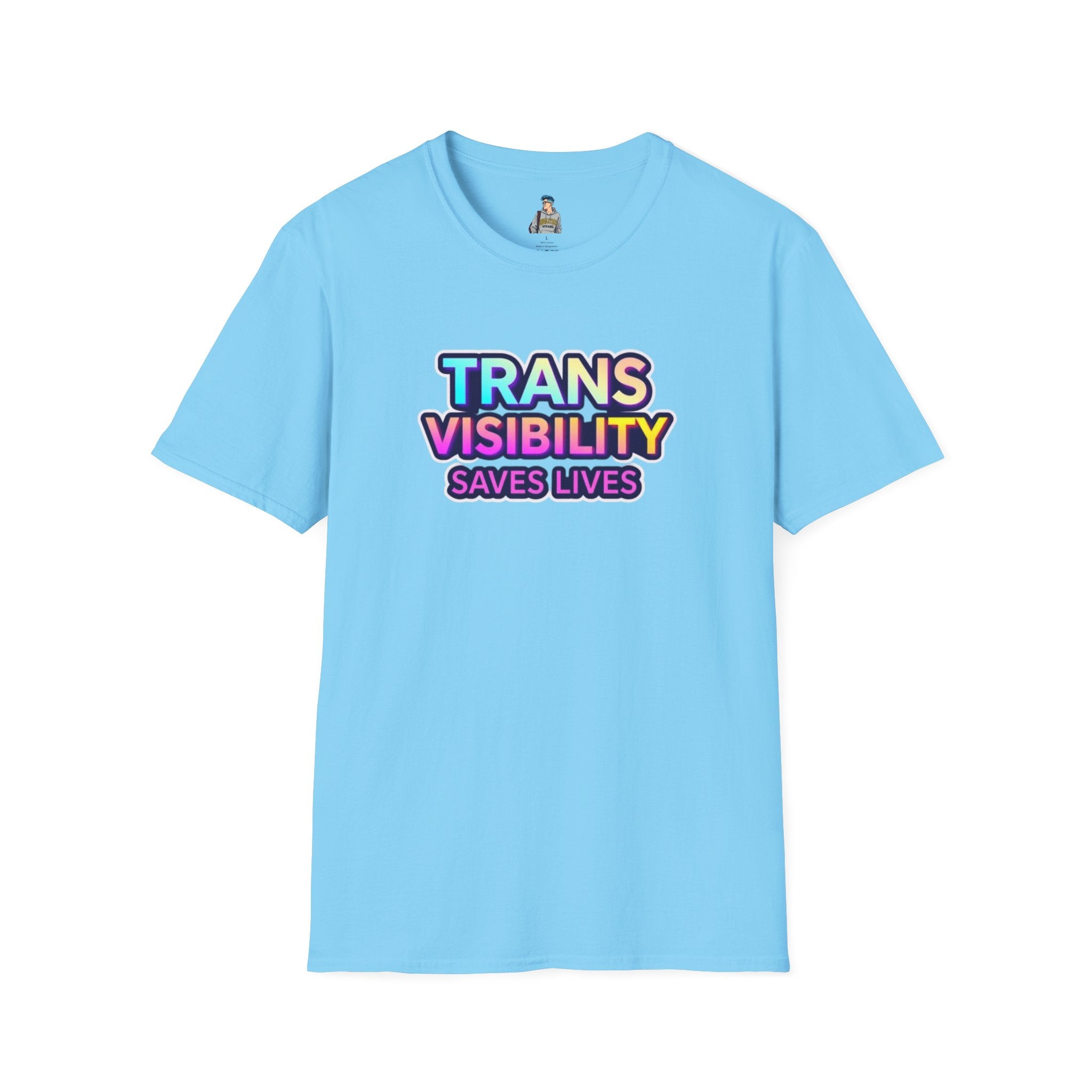 Unisex Softstyle T-Shirt - Trans Visibility Saves Lives Statement Tee