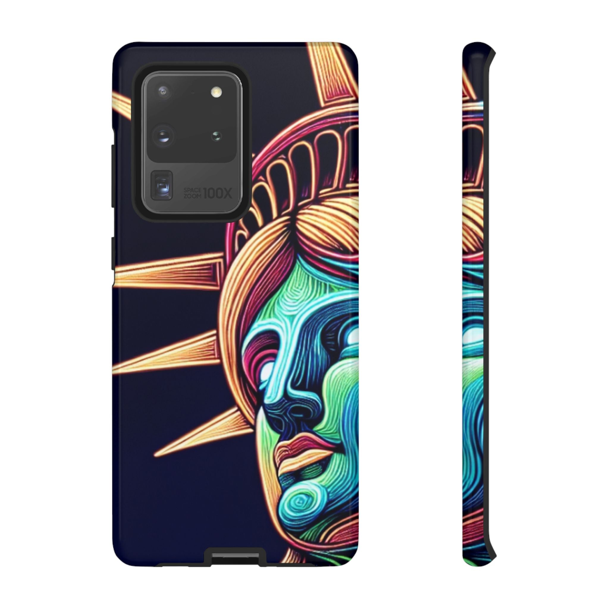 Statue of Liberty Neon Glowing Art Tough Case for Android & iPhone