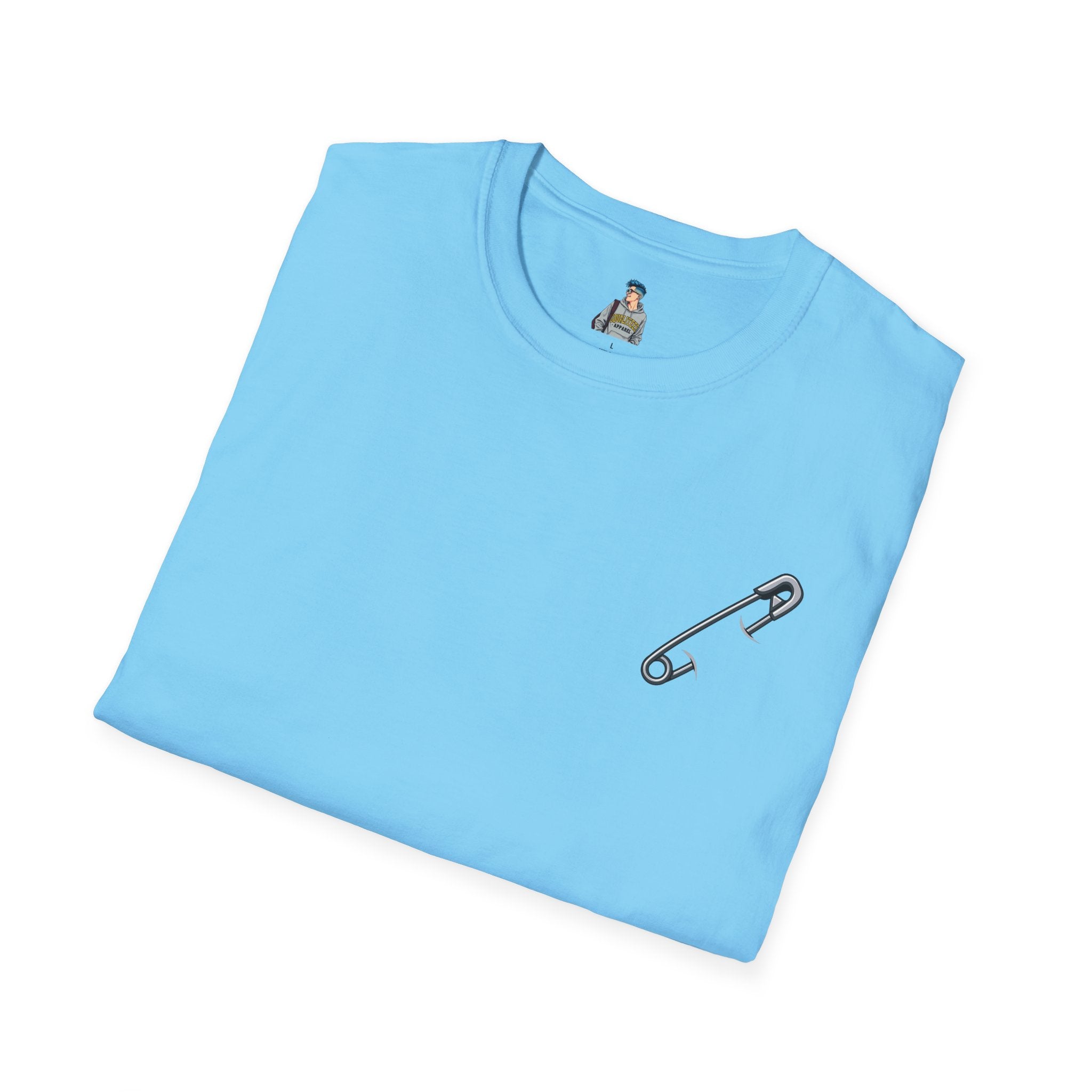 Live and Let Live Safety Pin Unisex Softstyle T-Shirt - Casual LGBTQ+ Pride Tee