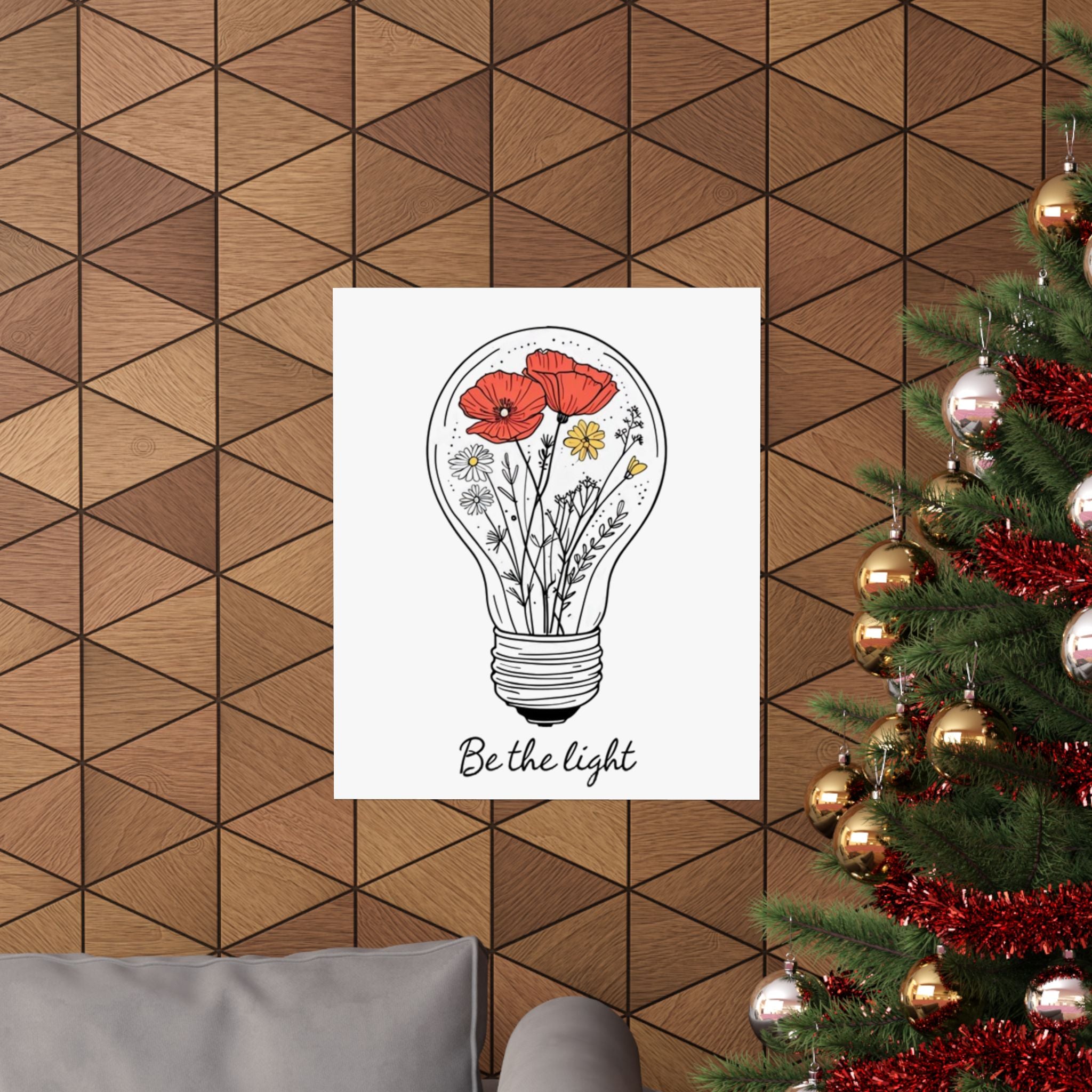 Inspirational Matte Vertical Poster - 'Be the Light'