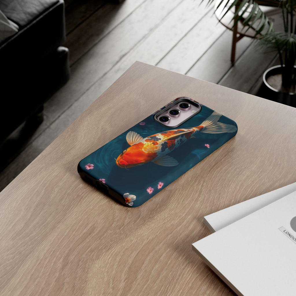 Peaceful Koi Cherry Blossom Tough Cases For Android & iPhone