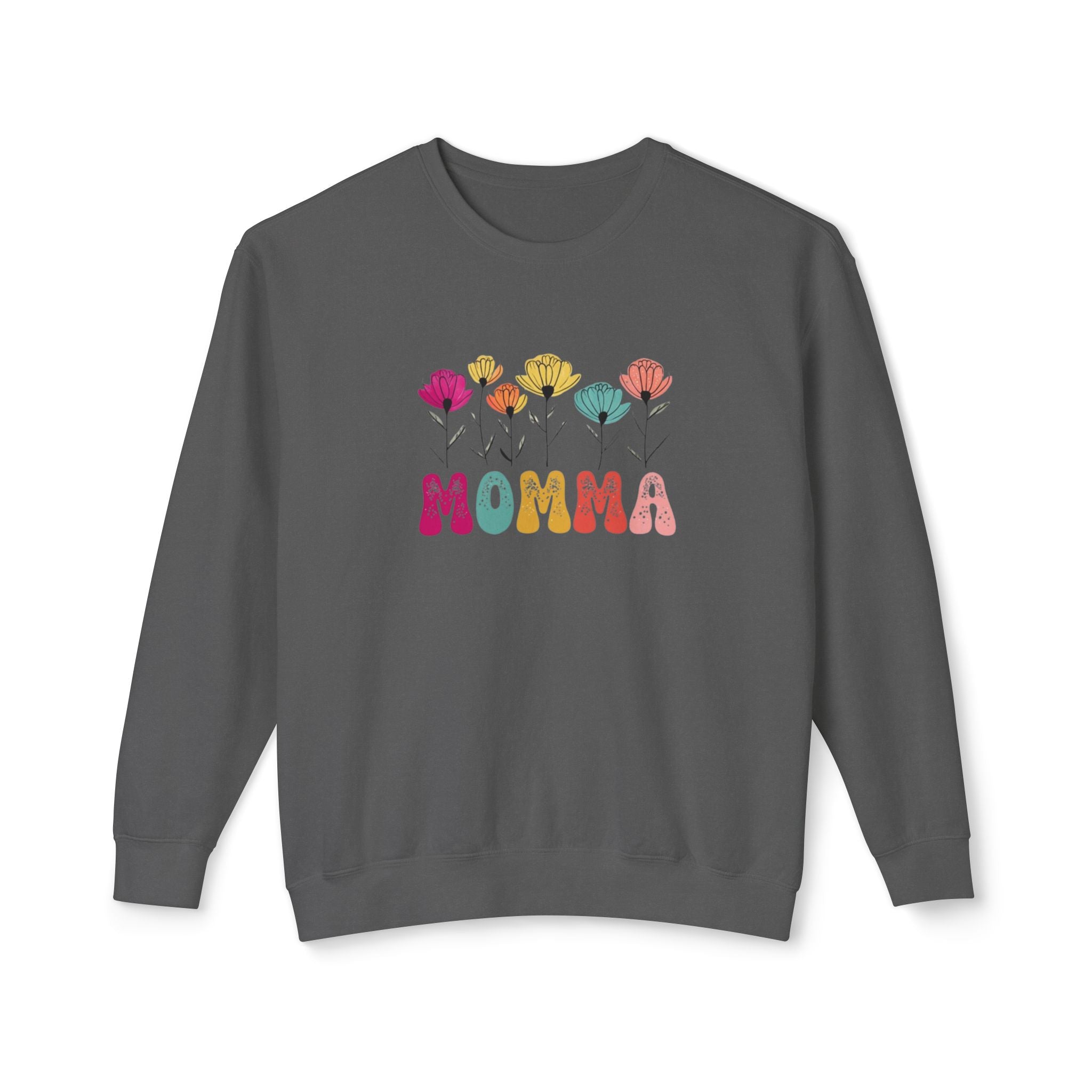 Unisex Lightweight Crewneck Sweatshirt - MAMA with Flowers