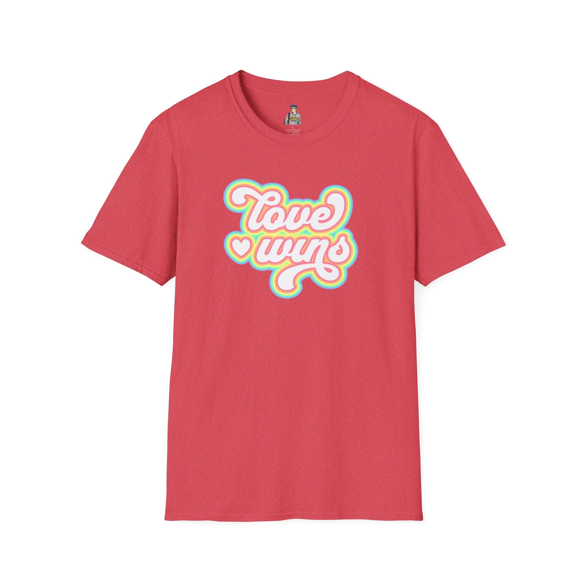 Love Wins Unisex Softstyle T-Shirt - Positive Vibes for Pride and Everyday Wear