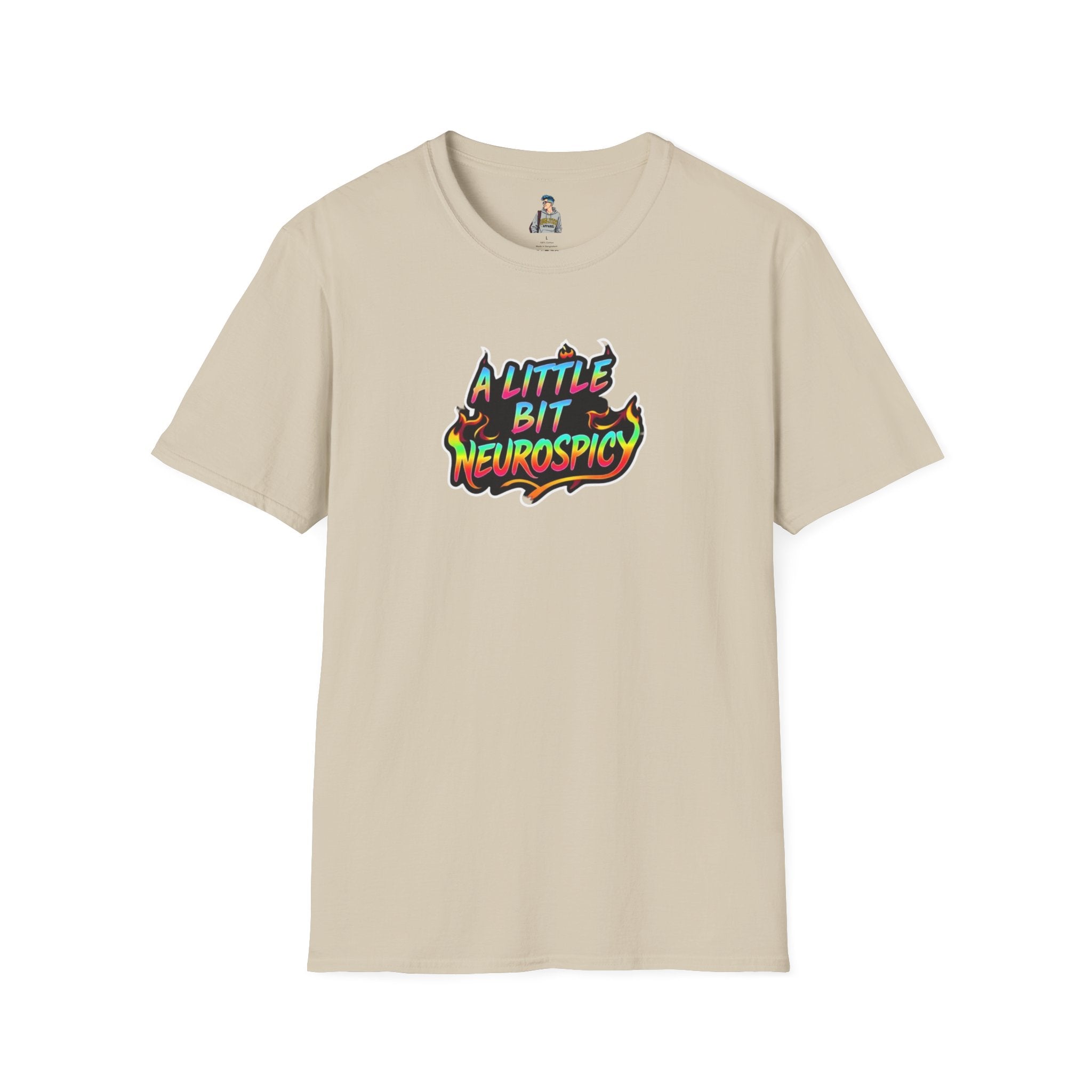 A Little Bit Neurospicy Unisex Softstyle T-Shirt - Fun & Quirky Graphic Tee for Neurodivergent Awareness