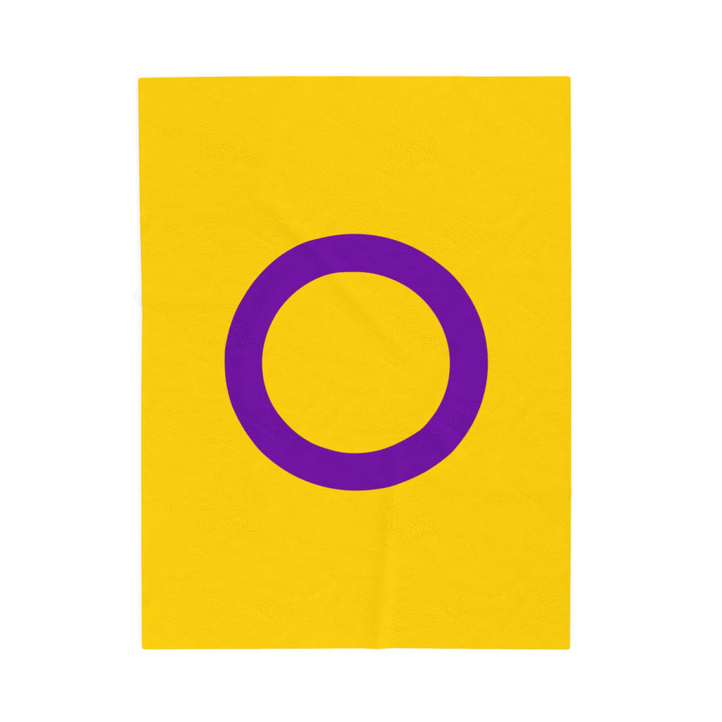 Intersex Pride Flag - Bright and Soft Velveteen Plush Blanket