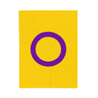 Intersex Pride Flag - Bright and Soft Velveteen Plush Blanket