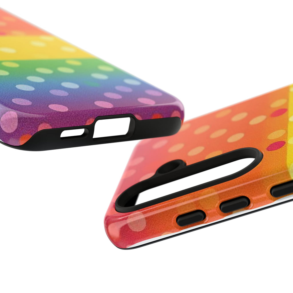 Rainbow Polka-Dot Tough Case for Android
