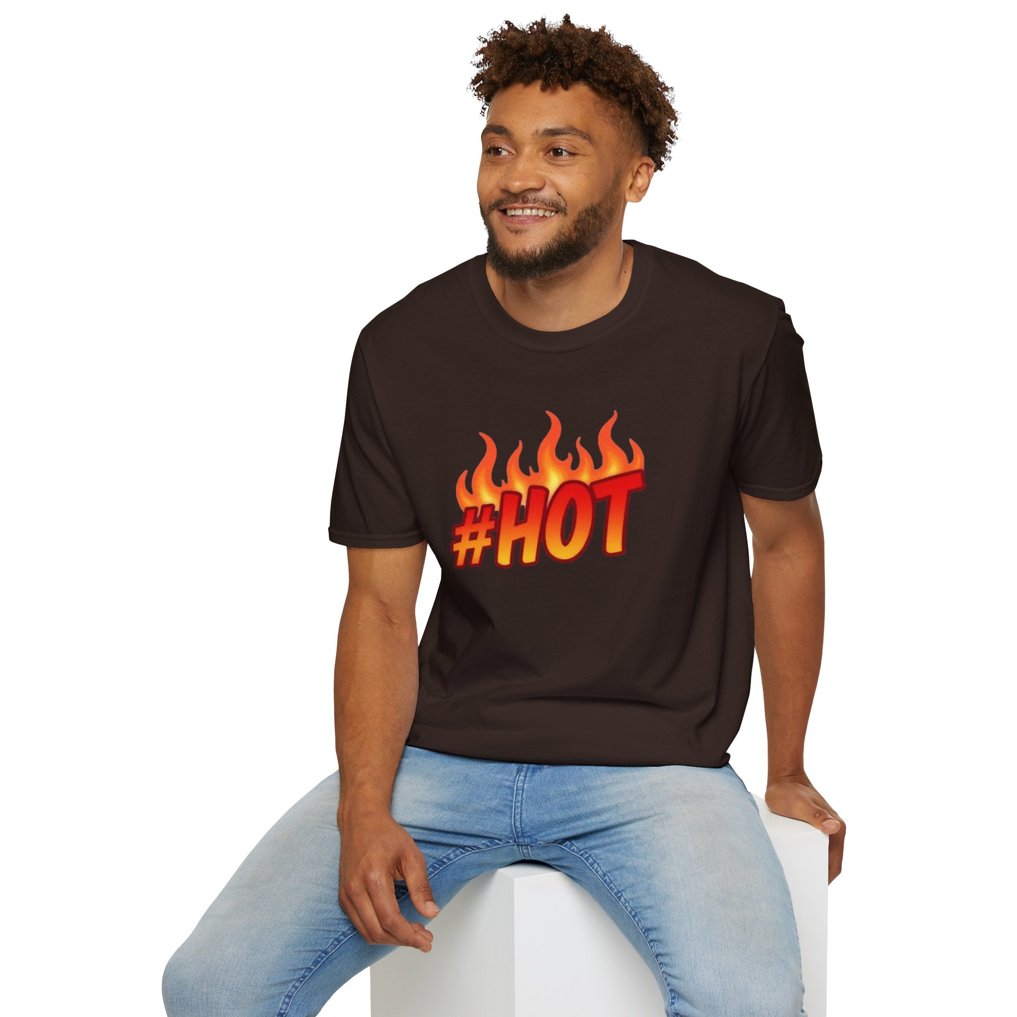 #HOT T-Shirt – Trendy Hashtag Fire Design