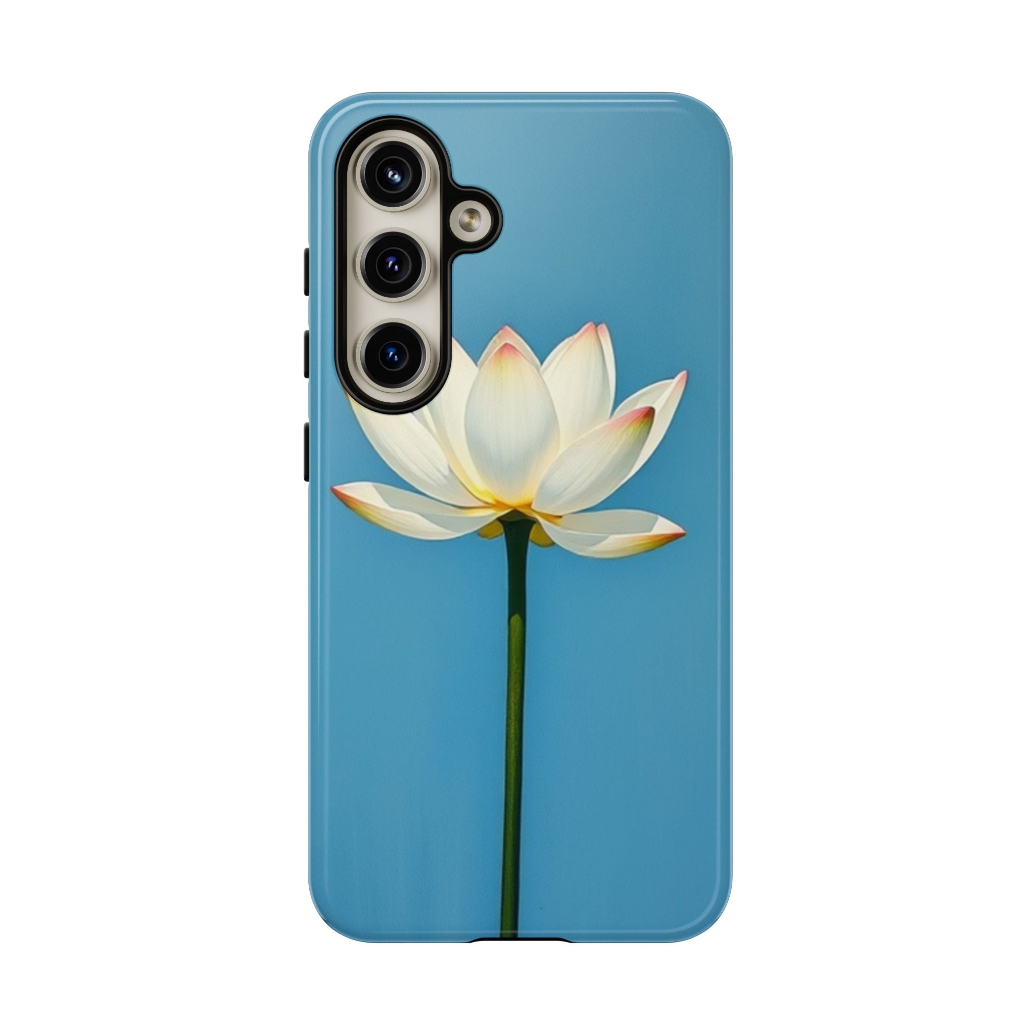 Open White Peace Lily Design Tough Case For Android & iPhone