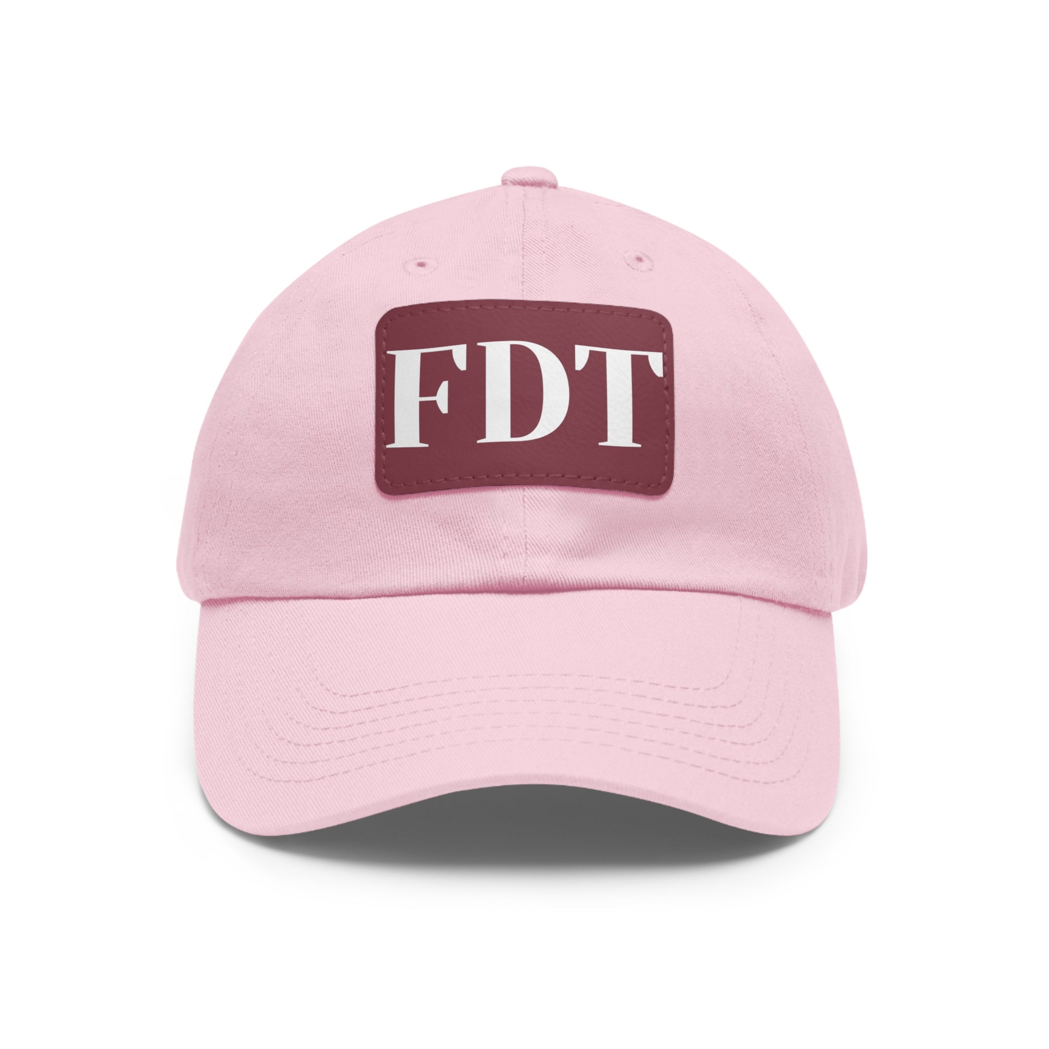 Stylish Dad Hat with FDT Leather Patch - Casual Sun Protection for Dads