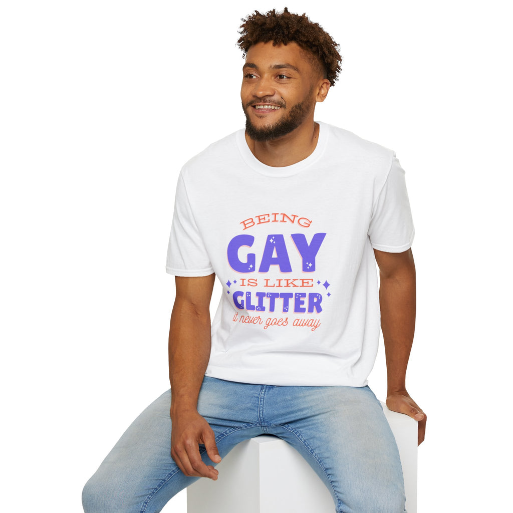 Being Gay Is Like Glitter Pride Tree Las Vegas T-Shirt