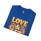 T-Shirt — "Love & Let Love" Retro Rainbow Peace Tee