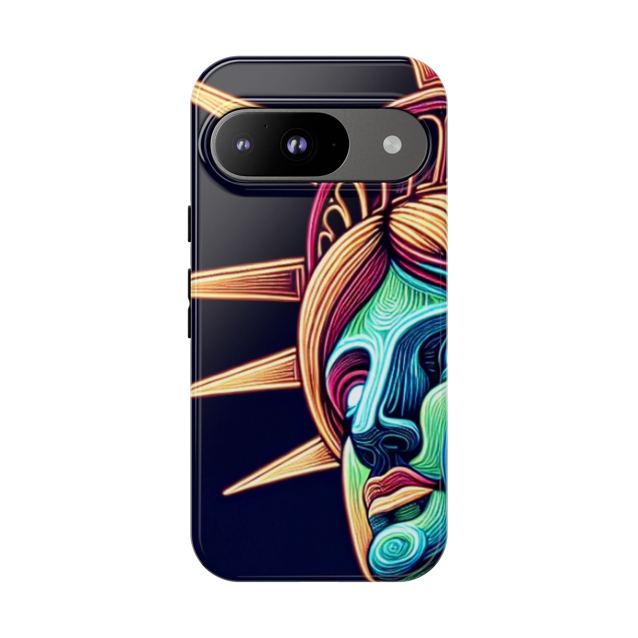 Statue of Liberty Neon Glowing Art Tough Case for Android & iPhone