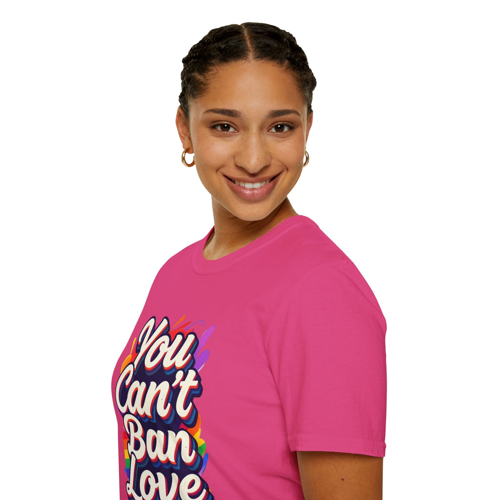 You Can't Ban Love T‑Shirt — Rainbow LGBTQ+ Pride Graphic Tee