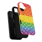 Rainbow Polka Dot Tough Phone Case for iPhone