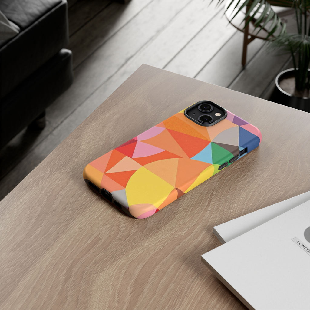 Colorful Geometric Tough Phone Case for iPhone