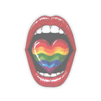 Colorful Rainbow Heart Tongue-Cut Stickers - Fun and Vibrant LGBTQ+ Pride Decals
