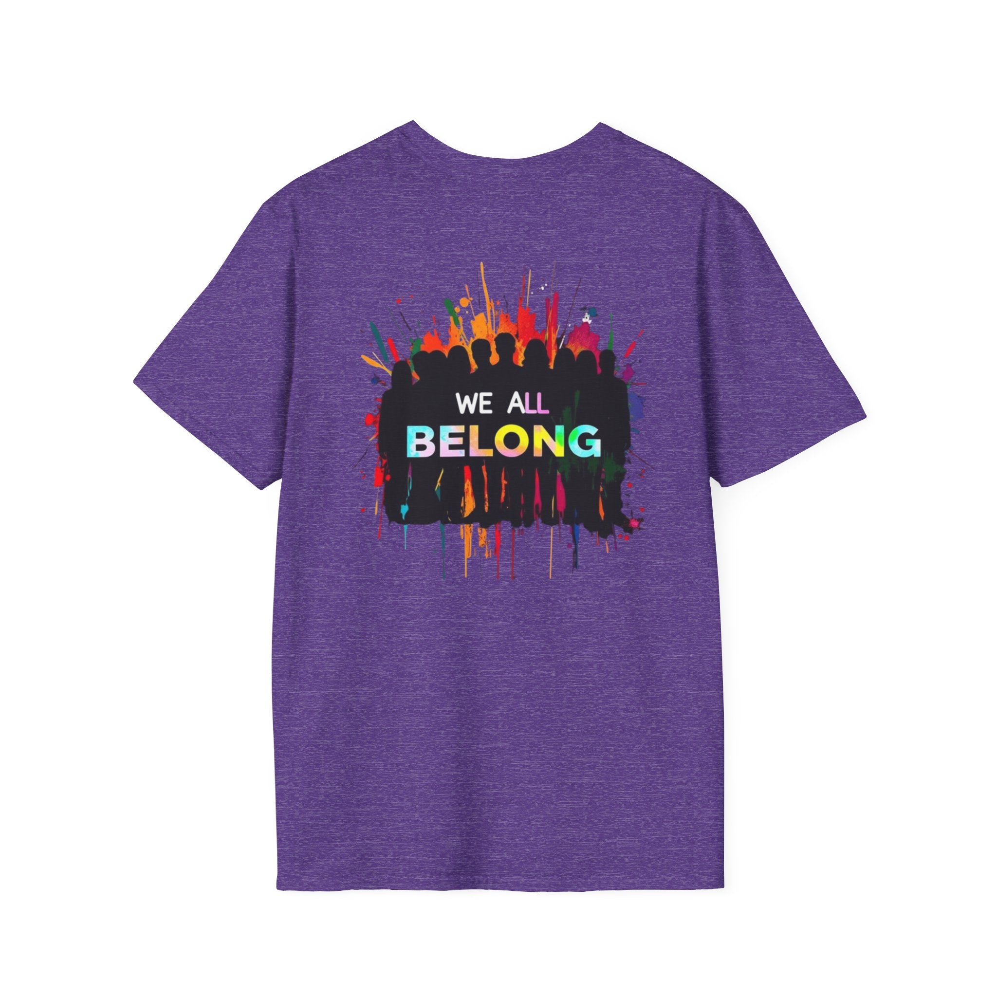 Unisex Softstyle T-Shirt: "Conversion Therapy is Torture" & "We All Belong" - LGBTQ+ Empowerment Tee