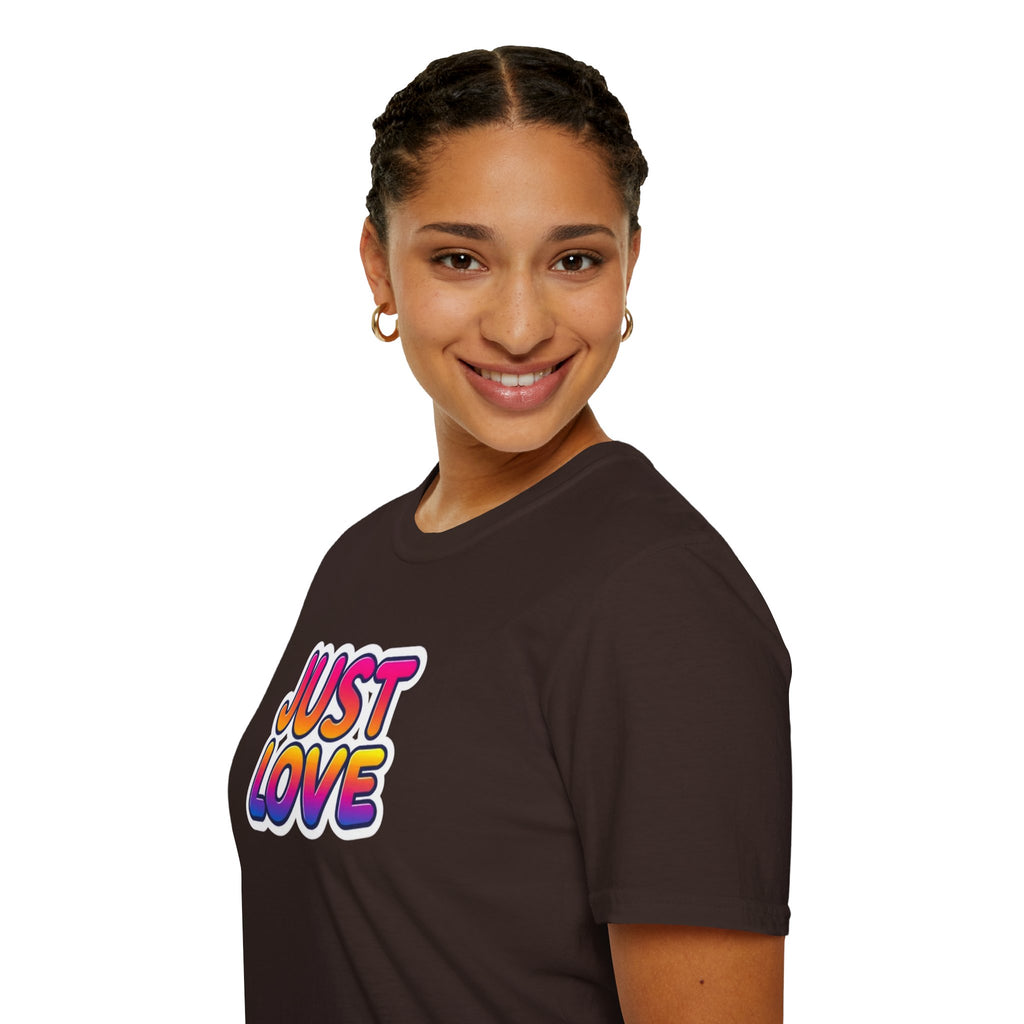 Just Love Unisex Softstyle T-Shirt | Perfect for Pride, Anniversaries, and Everyday Wear